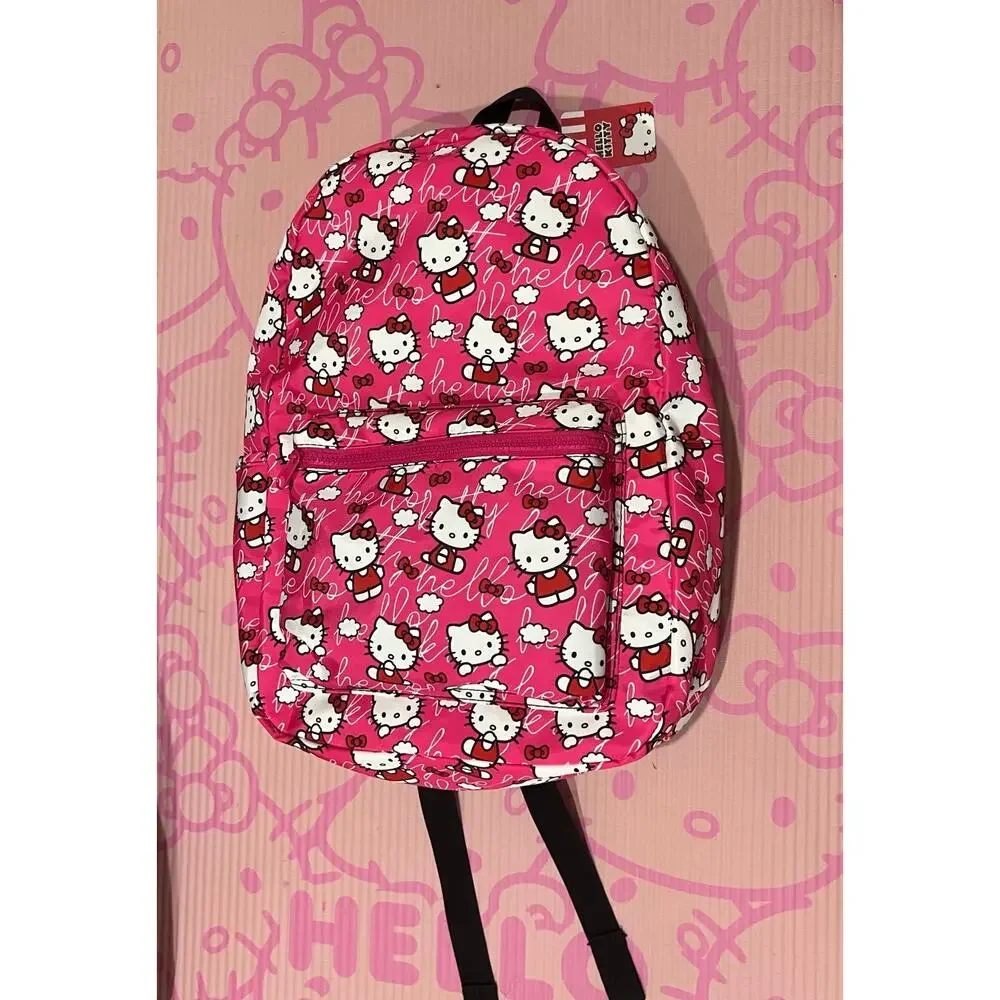 NWT❤️Hello Kitty large pink logo Backpack
